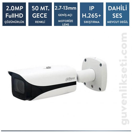 Dahua IPC-HFW5241E-ZE-27135 2 MP H.265+ AI IR Bullet Starlight Motorize Kamera(50m IR)